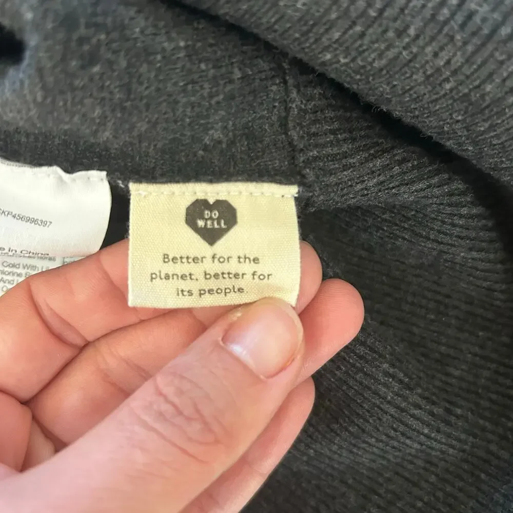 Women's Black Madewell Hooded sweater dress size XL oversized Comfort cozycore - Picture 4 of 7